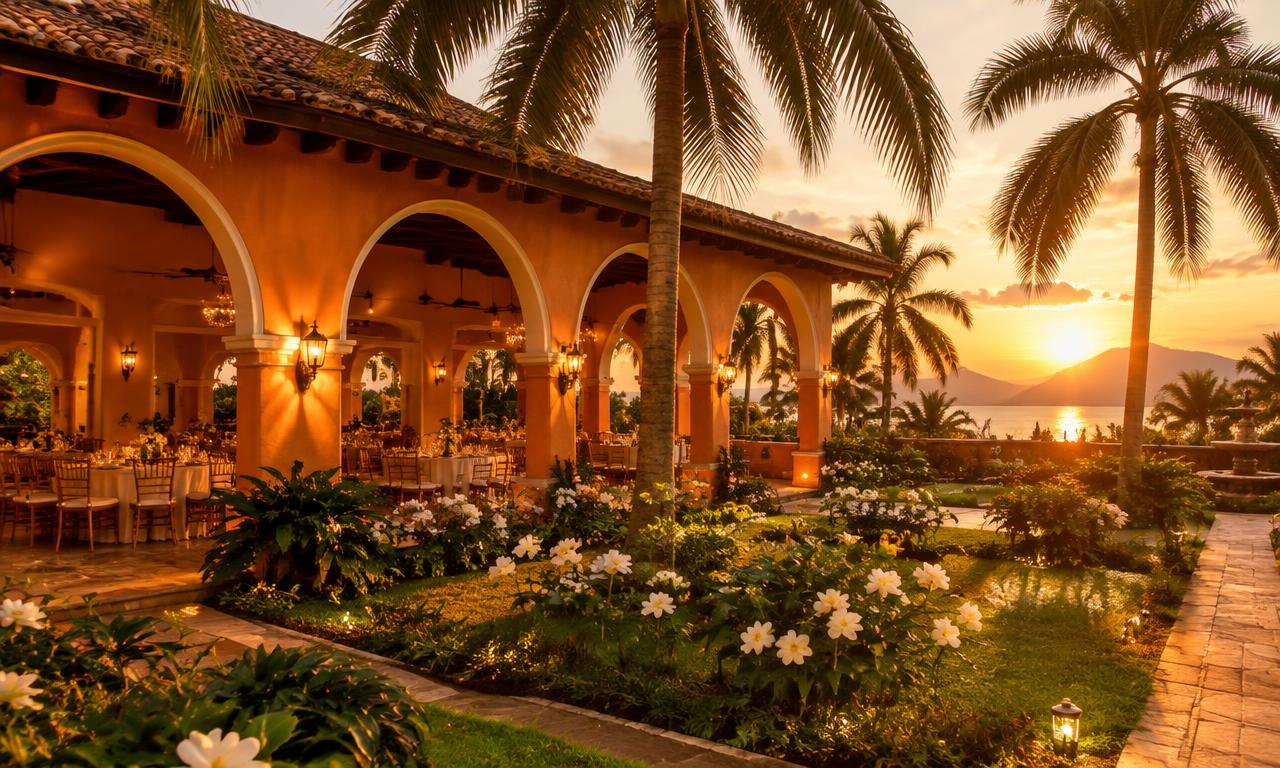 Salón de Eventos El Rancho al atardecer
